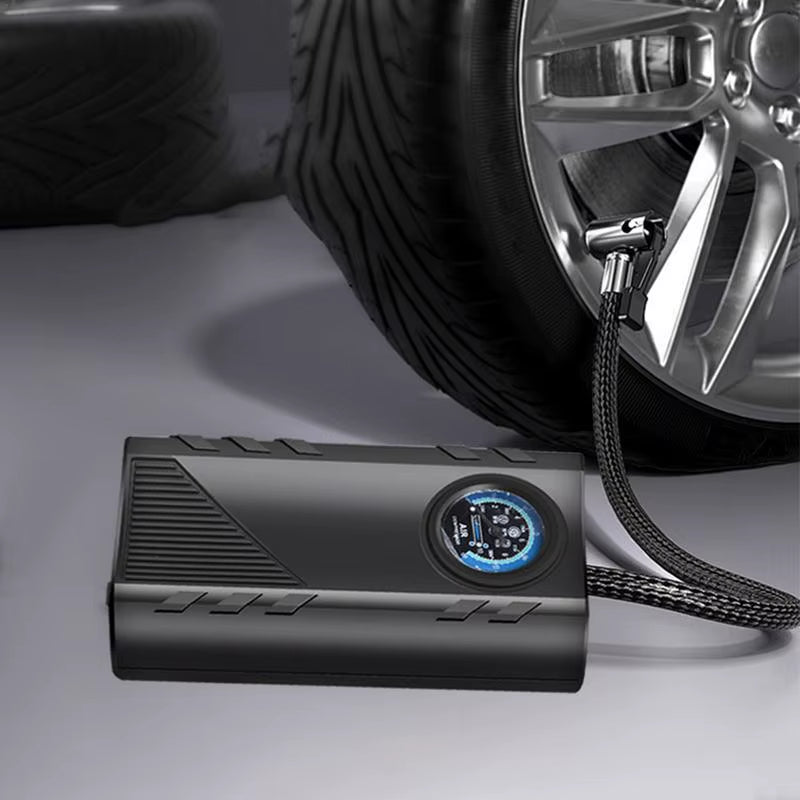 Portable Car Tire Inflator Electric Car Tire Air Pump Compact Tire Inflator with Pressure Gauge Efficient Tire Pump for Cars