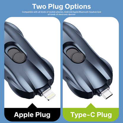 Keychain Portable Charger 1500Mah for Type-C Mini Power Emergency Power Bank