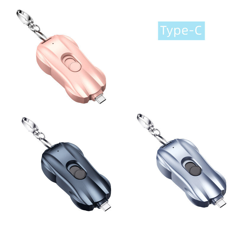 Keychain Portable Charger 1500Mah for Type-C Mini Power Emergency Power Bank