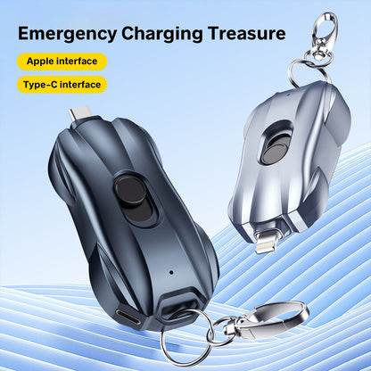 Keychain Portable Charger 1500Mah for Type-C Mini Power Emergency Power Bank