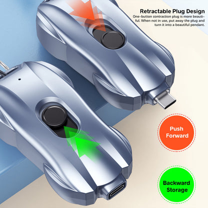 Keychain Portable Charger 1500Mah for Type-C Mini Power Emergency Power Bank