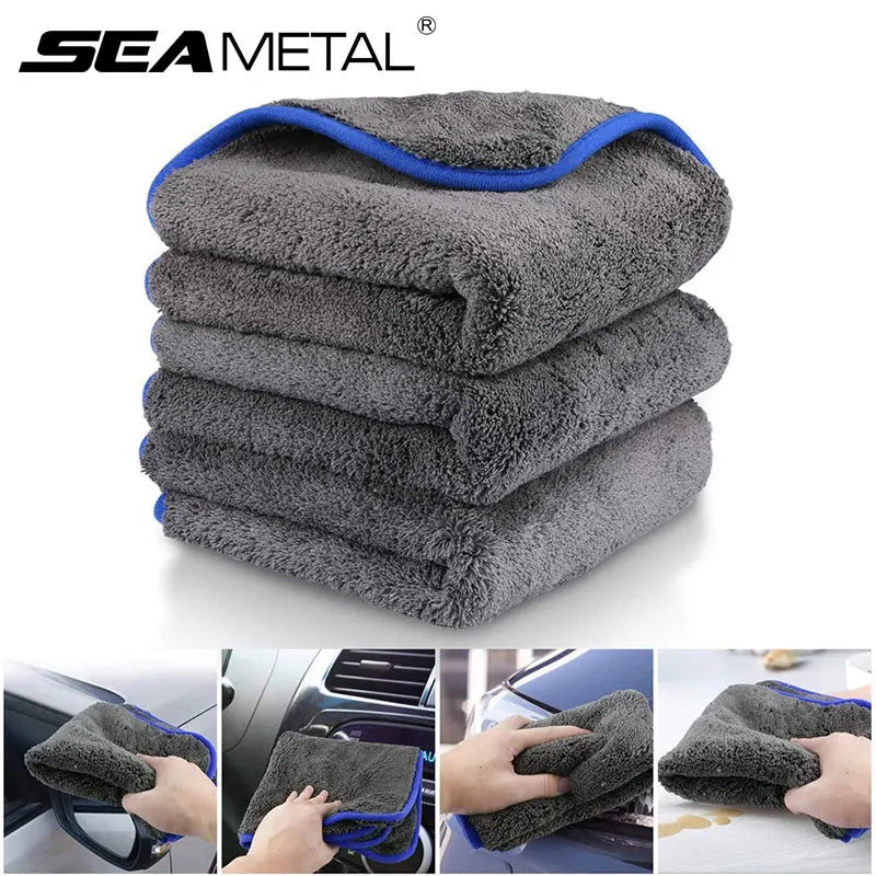 1200GSM Car Wash Microfiber Towel 40X40Cm Car Detailing Drying Auto Washing Cloth Micro Fiber Rags for Car Accessories