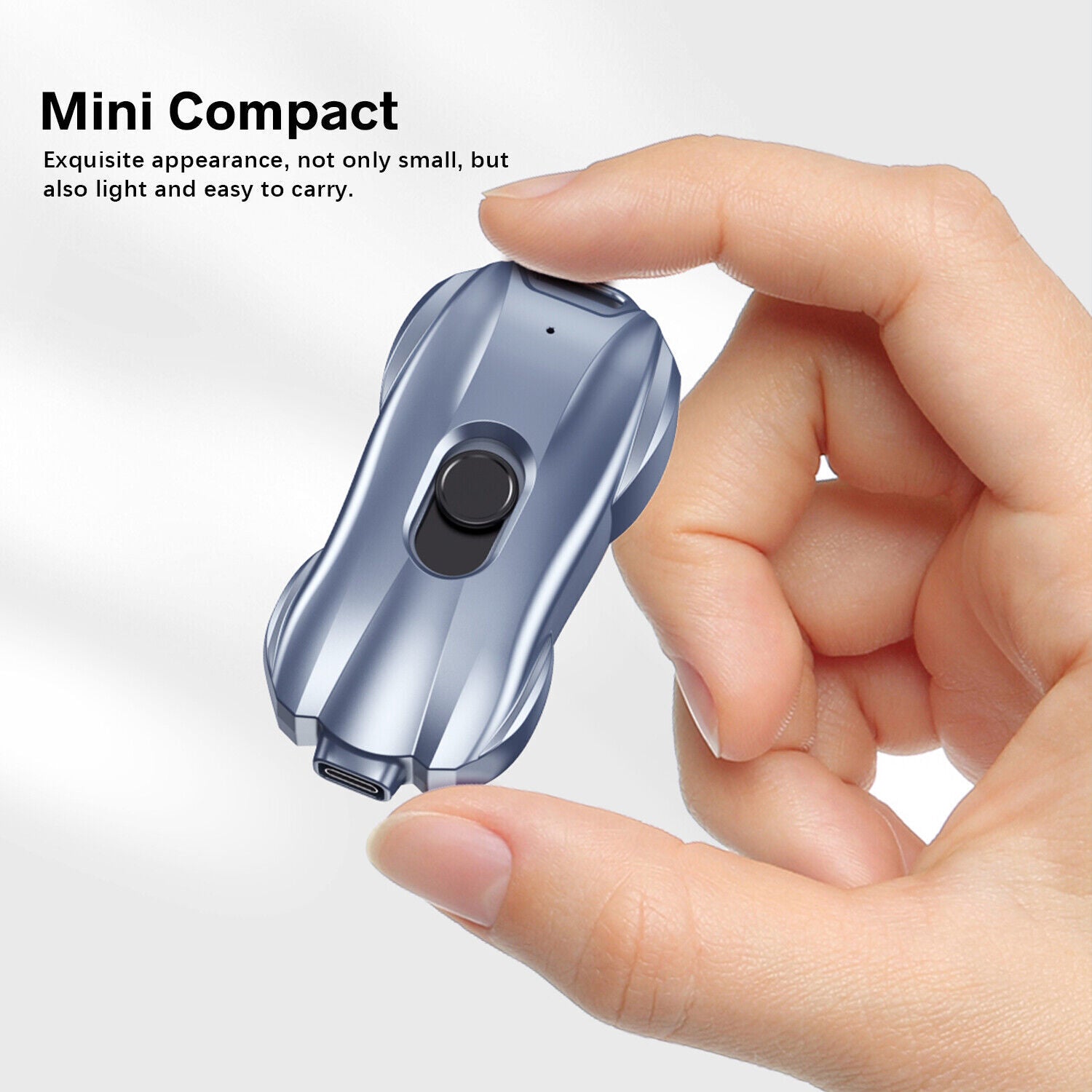 Keychain Portable Charger 1500Mah for Type-C Mini Power Emergency Power Bank
